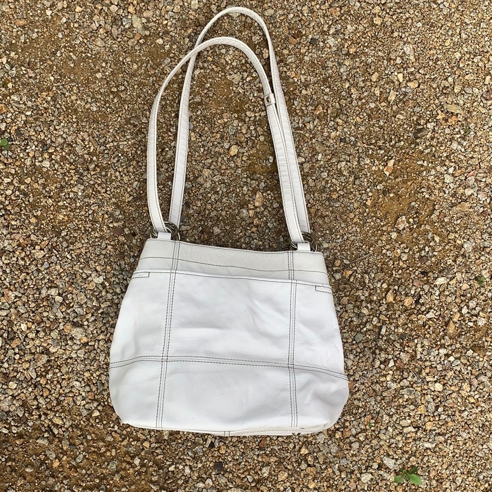Tignanello  white leather shoulder bag